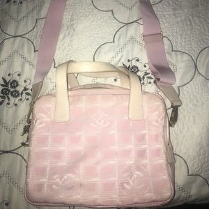 Authentic Pink Chanel Travel Crossbody Bag